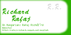 richard rafaj business card